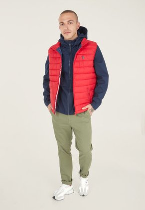 Chaleco Acolchado Rojo-Azul Navy Us Polo Assn