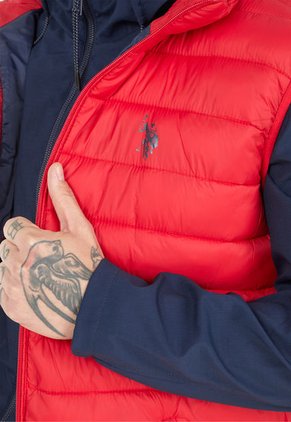 Chaleco Acolchado Rojo-Azul Navy Us Polo Assn