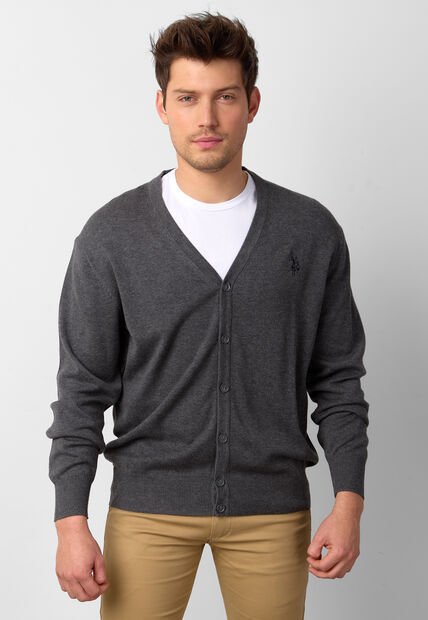 Cárdigan U.S. POLO ASSN. Gris