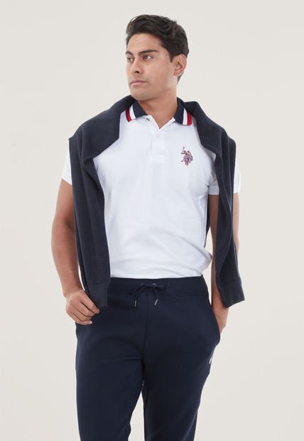 Polo Blanco-Azul Navy-Rojo Us Polo Assn