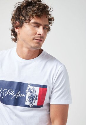 Camiseta Blanco-Azul Navy-Rojo Us Polo Assn