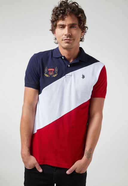 Polo Azul Navy-Rojo-Blanco Us Polo Assn