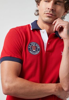 Polo Rojo-Azul Navy-Blanco Us Polo Assn