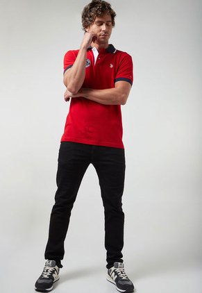 Polo Rojo-Azul Navy-Blanco Us Polo Assn