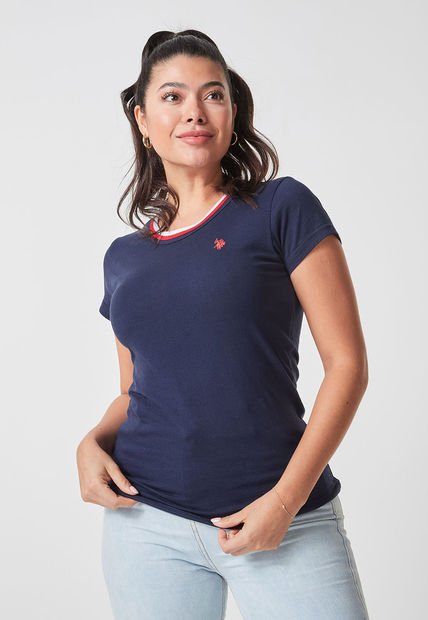 Camiseta Azul Navy-Rojo-Blanco Us Polo Assn
