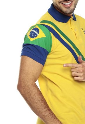 Camiseta Polo Amarillo-Azul-Verde US Polo Assn