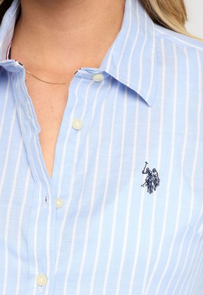 Camisa Celeste-Blanco US POLO ASSN
