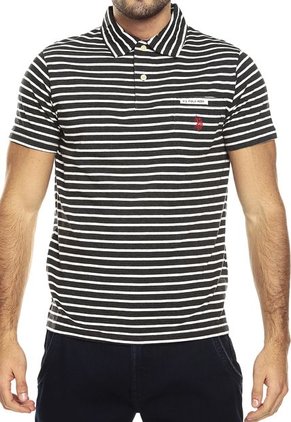 Polo Negro-Blanco US Polo Assn