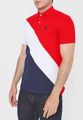 Polo Rojo-Azul-Blanco Us Polo Assn