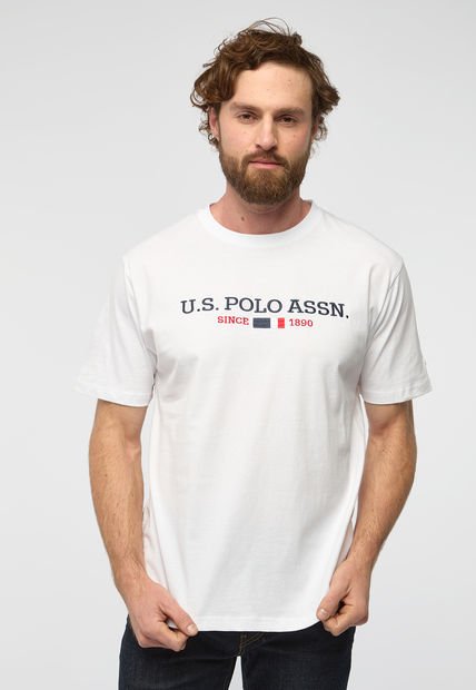 Camiseta Blanco-Navy-Rojo US POLO ASSN