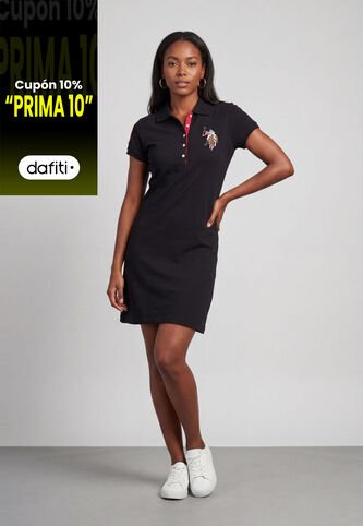 Vestido Midi U.S. POLO ASSN. Negro US Polo Assn