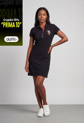 Vestido Midi U.S. POLO ASSN. Negro