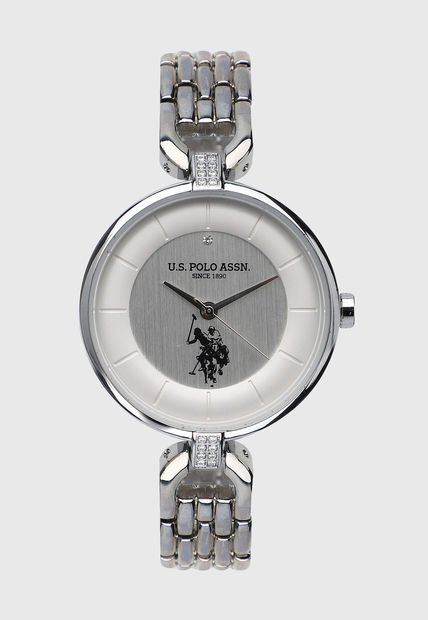 Reloj Plateado-Blanco Us Polo Assn