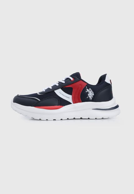 Tenis Lifestyle Azul Navy-Rojo-Blanco Us Polo Assn