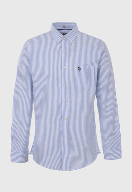 Camisa Celeste-Blanco US POLO ASSN