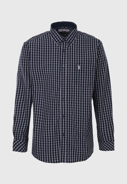 Camisa Azul Navy-Blanco US POLO ASSN