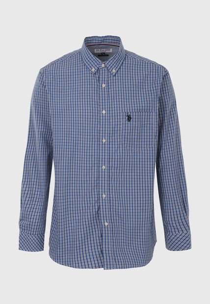 Camisa Azul-Blanco-Negro US POLO ASSN