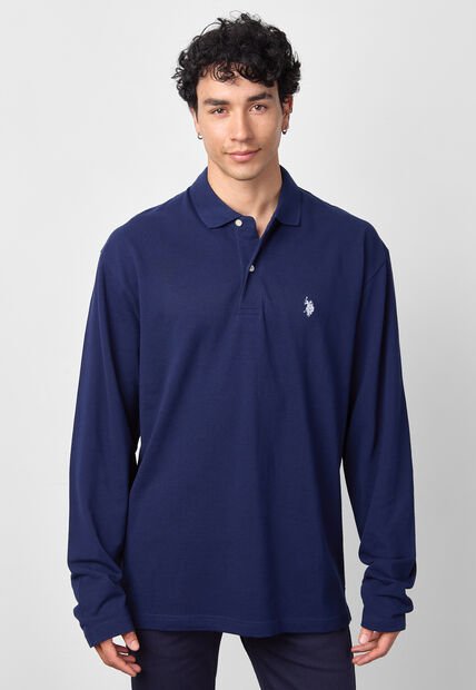 Polo Manga Larga U.S. POLO ASSN. Azul