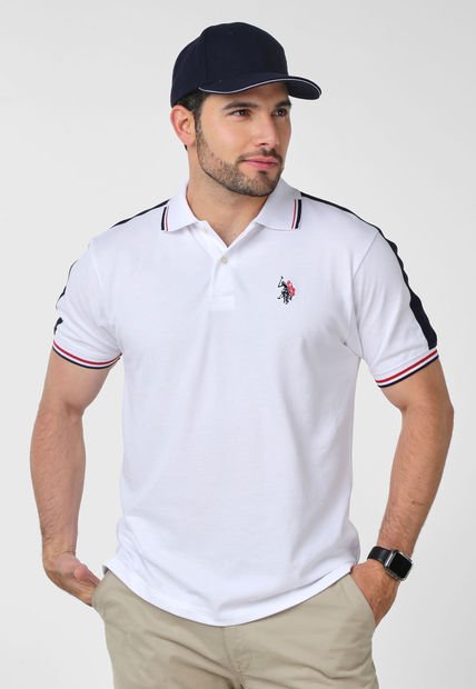 Polo Blanco-Azul-Rojo US POLO ASSN