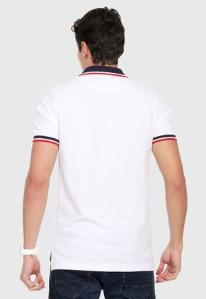 Polo Blanco-Azul-Rojo Us Polo Assn
