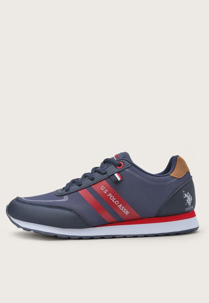 Tenis Lifestyle Azul Navy-Rojo-Blanco Us Polo Assn