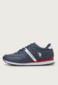 Tenis Lifestyle Azul Navy-Blanco-Rojo Us Polo Assn de US Polo Assn