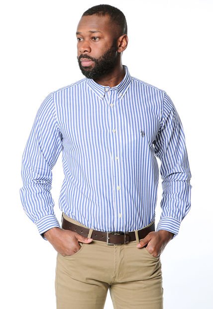 Camisa Azul-Blanco Us Polo Assn