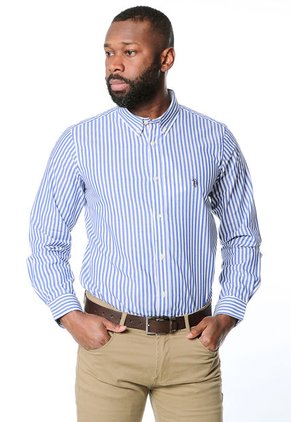 Camisa Azul-Blanco Us Polo Assn