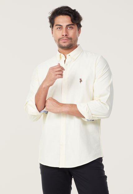Camisa Amarillo-Blanco Us Polo Assn