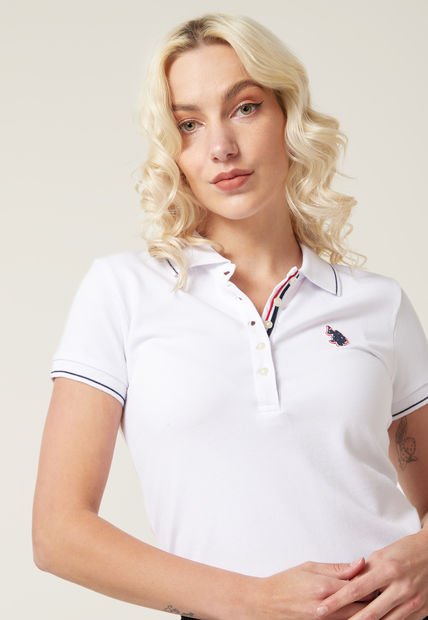 Polo Blanco-Azul Navy-Rojo Us Polo Assn