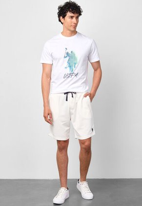 Pantaloneta U.S. POLO ASSN. Marfil