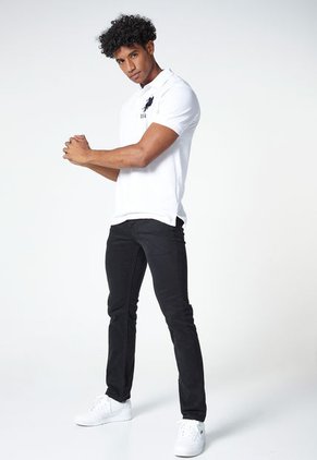 Polo Blanco-Azul Navy Us Polo Assn