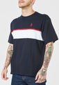 Camiseta Azul Navy-Rojo-Blanco Us Polo Assn de US Polo Assn