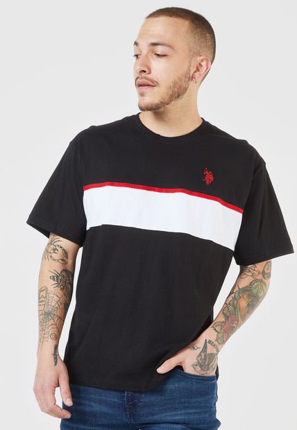Camiseta Negro-Rojo-Blanco Us Polo Assn