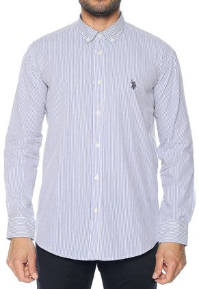 Camisa Azul-Blanco Us Polo Assn