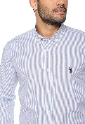 Camisa Azul-Blanco Us Polo Assn