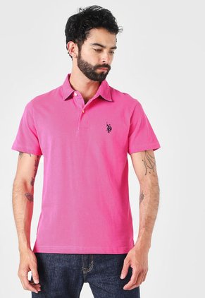 Polo Fucsia-Azul Navy Us Polo Assn