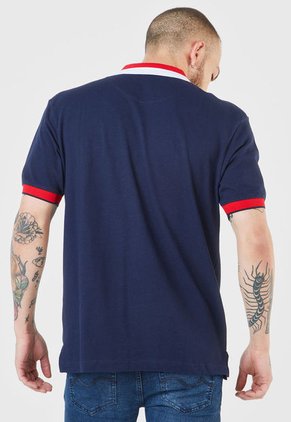 Polo Azul-Blanco-Rojo Us Polo Assn
