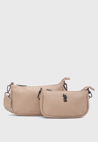 Bolso Manos Libres U.S. POLO ASSN. Beige US Polo Assn