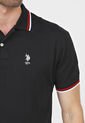 Camiseta Polo Negro-Rojo-Blanco Us Polo Assn de US Polo Assn