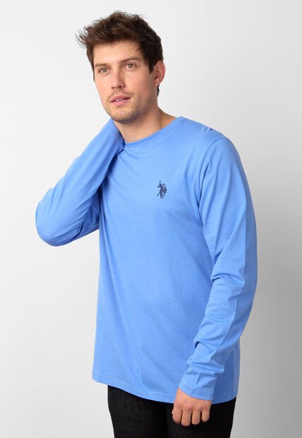 Camiseta Manga Larga U.S. POLO ASSN. Celeste