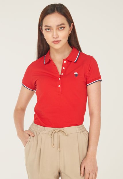 Polo Rojo-Blanco-Azul Us Polo Assn