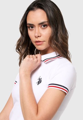 Vestido Blanco-Azul-Rojo Us Polo Assn