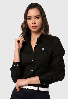 Camisa Negro-Blanco US Polo Assn