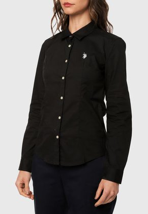 Camisa Negro-Blanco US Polo Assn