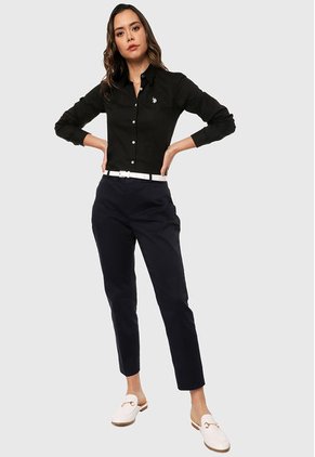 Camisa Negro-Blanco US Polo Assn