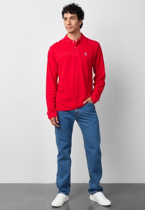 Polo Manga Larga U.S. POLO ASSN. Rojo