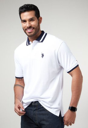 Polo Blanco-Azul Us Polo Assn