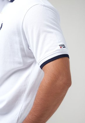 Polo Blanco-Azul Us Polo Assn