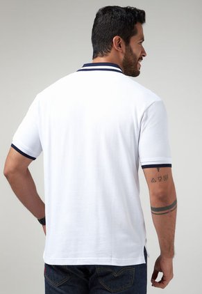 Polo Blanco-Azul Us Polo Assn